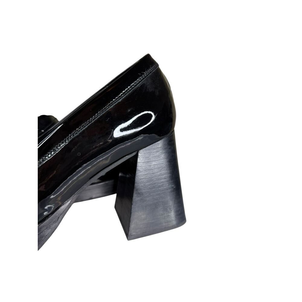 Alohas Take Off Black Patent Leather Loafers 90mm Heel Size 11 US / 41 EU - Picture 4 of 13